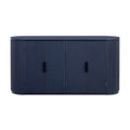 Armoire de rangement verticale à rayures bleu marine/noir/marron avec étagères réglables, 160 cm