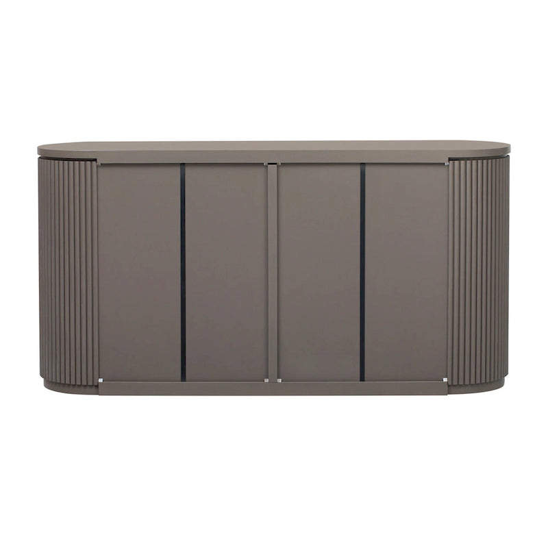 Armoire de rangement verticale à rayures bleu marine/noir/marron avec étagères réglables, 160 cm