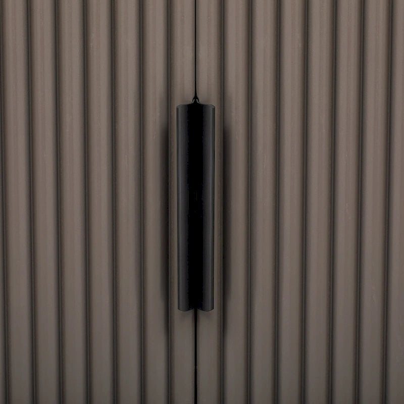 Armoire de rangement verticale à rayures bleu marine/noir/marron avec étagères réglables, 160 cm