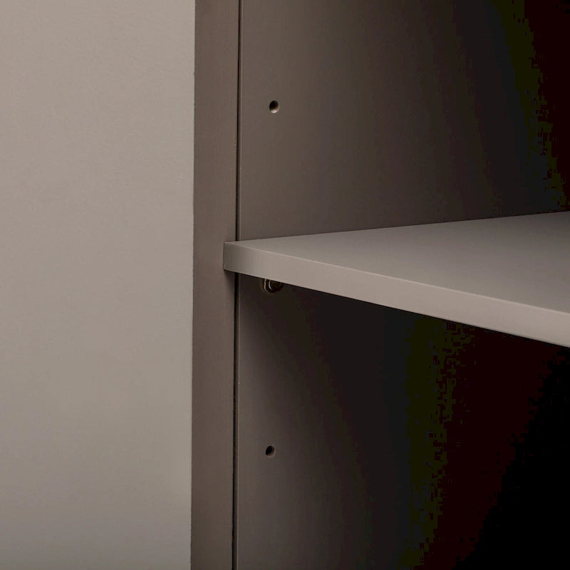 Armoire de rangement verticale à rayures bleu marine/noir/marron avec étagères réglables, 160 cm