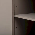 Armoire de rangement verticale à rayures bleu marine/noir/marron avec étagères réglables, 160 cm