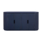Armoire de rangement verticale à rayures bleu marine/noir/marron avec étagères réglables, 160 cm