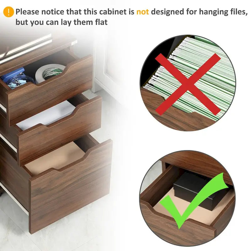 Meuble de classement roulant à 3 tiroirs, noir, rangement sous le bureau avec roulettes, 1 personne