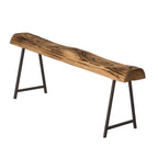 Banc d'appoint en billot de bois naturel, 1 place