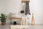 Banc d'appoint en billot de bois naturel, 1 place