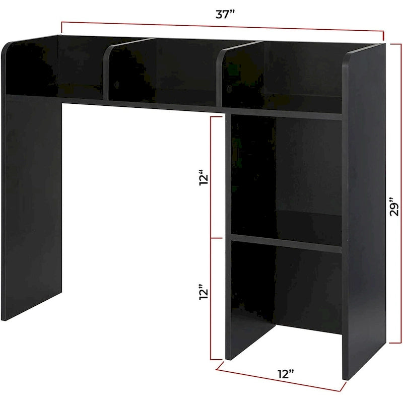 Étagère de bureau noire, pour un seul utilisateur