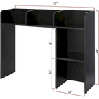 Étagère de bureau noire, pour un seul utilisateur