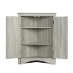 Meuble d'angle triangulaire avec étagères réglables – Marron / Chêne / Noir / Gris / Blanc, assemblage par 1 personne