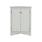 Meuble d'angle triangulaire avec étagères réglables – Marron / Chêne / Noir / Gris / Blanc, assemblage par 1 personne