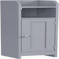 Meuble de rangement de salle de bain fin, gris/blanc, 3 étagères, simple