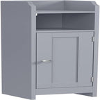 Meuble de rangement de salle de bain fin, gris/blanc, 3 étagères, simple