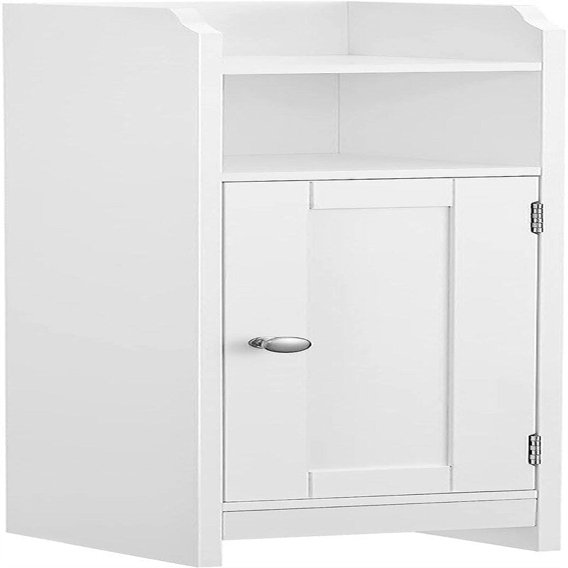 Meuble de rangement de salle de bain fin, gris/blanc, 3 étagères, simple