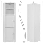 Meuble de rangement haut d'angle avec poignées métalliques – Noir / Blanc / Gris, Bois, 1 personne