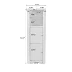 Meuble de rangement haut d'angle avec poignées métalliques – Noir / Blanc / Gris, Bois, 1 personne