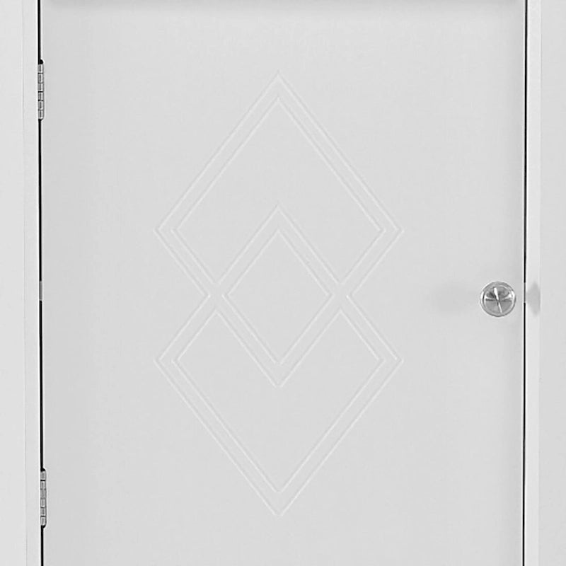 Meuble de rangement haut d'angle avec poignées métalliques – Noir / Blanc / Gris, Bois, 1 personne