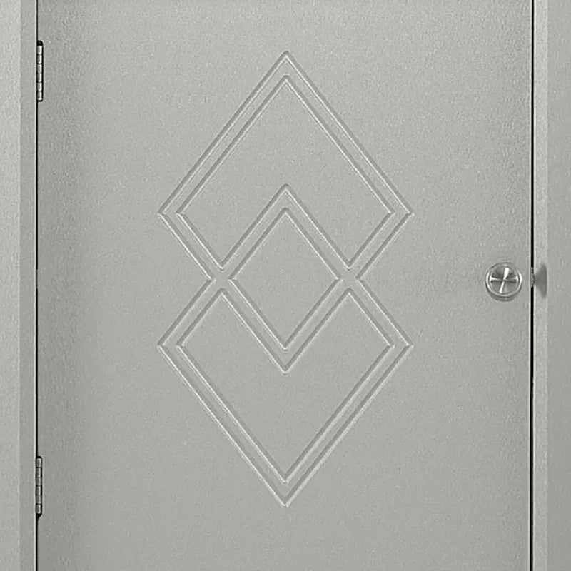 Meuble de rangement haut d'angle avec poignées métalliques – Noir / Blanc / Gris, Bois, 1 personne