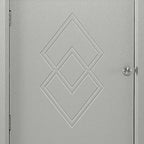 Meuble de rangement haut d'angle avec poignées métalliques – Noir / Blanc / Gris, Bois, 1 personne