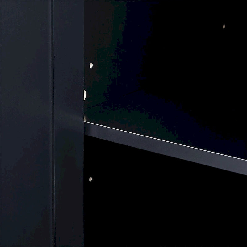 Armoire de rangement haute noire à 3 tiroirs – Unité individuelle