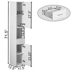 Meuble de rangement haut autoportant blanc à 2 portes et 1 tiroir