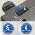 Moasis Classeur mobile à LED 3 tiroirs avec station de charge compatible format A4/Lettre