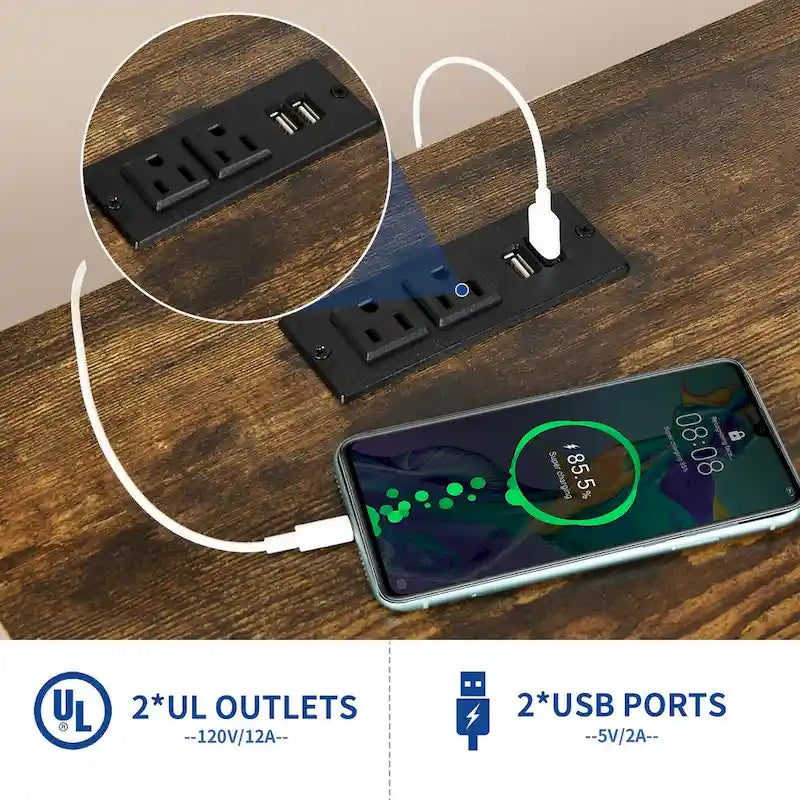 Moasis Classeur mobile à LED 3 tiroirs avec station de charge compatible format A4/Lettre