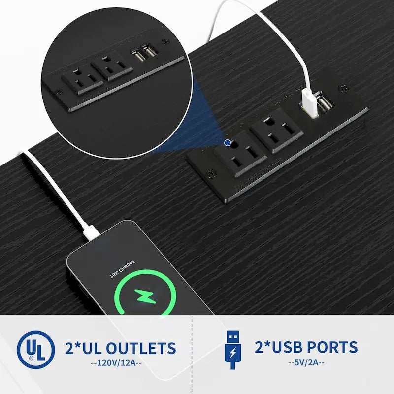 Moasis Classeur mobile à LED 3 tiroirs avec station de charge compatible format A4/Lettre