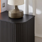 Bahut motif vague noire, simple, 2 portes
