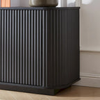 Bahut motif vague noire, simple, 2 portes