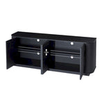 Bahut motif vague noire, simple, 2 portes