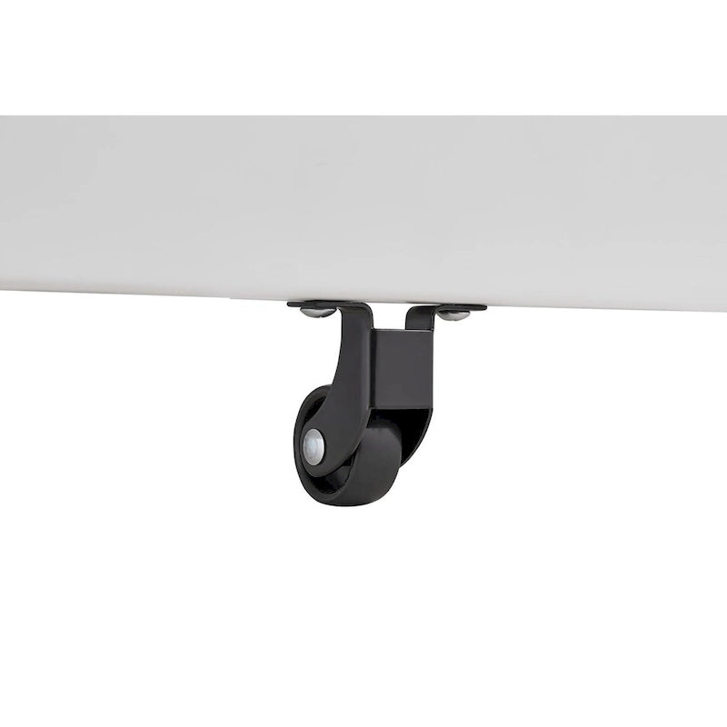 Caisson de classement mobile blanc à 3 tiroirs avec 5 roulettes, utilisateur unique, maison et bureau