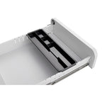 Caisson de classement mobile blanc à 3 tiroirs avec 5 roulettes, utilisateur unique, maison et bureau