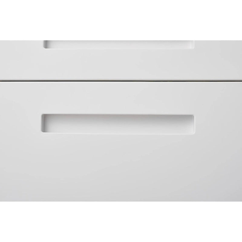 Caisson de classement mobile blanc à 3 tiroirs avec 5 roulettes, utilisateur unique, maison et bureau