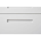 Caisson de classement mobile blanc à 3 tiroirs avec 5 roulettes, utilisateur unique, maison et bureau